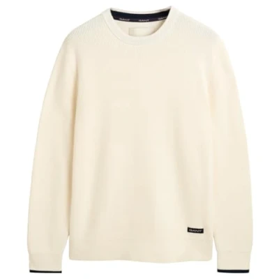 Afbeelding van GANT C NECK Trui, Heren, Maat: 4XL, Cream