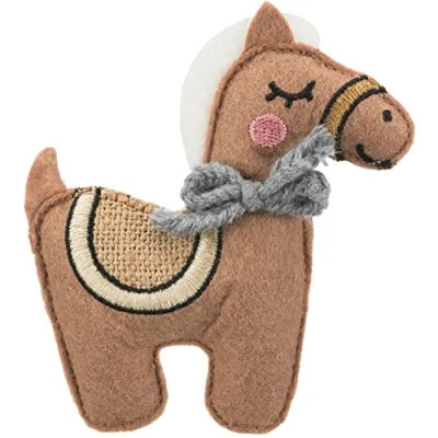 Afbeelding van Trixie stoffen paard met catnip (10 CM)