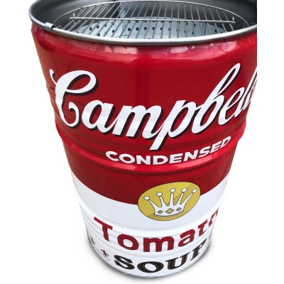 Afbeelding van Campbell 200 L Holzkohlegrill, Feuerstelle, und Tischplatte
