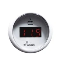 Afbeelding van Wema Voltmeter Digitaal LED 12 24 Volt Wit