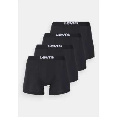 Afbeelding van Levi&#039;s MEN Solid Basic Boxer Brief 4 PACK Boxerbriefs, Heren, Maat: Small, Black