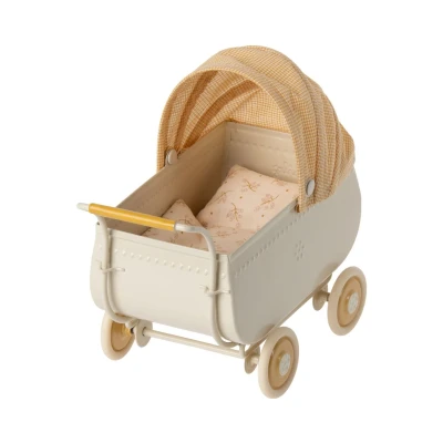 Afbeelding van Maileg poppenwagen micro yellow 15 cm