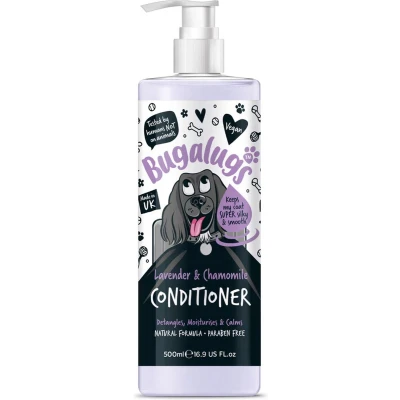 Afbeelding van Bugalugs Honden conditioner Chamomile &amp; Lavender Alle vachttypes Kalmerend Fles met pompje Vegan 500 ml