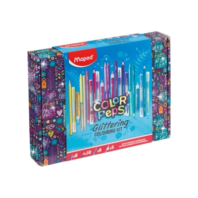 Afbeelding van Tekenset Maped Color&#039;Peps glitter 31 delig assorti