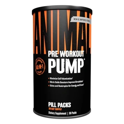 Afbeelding van Universal Nutrition ANIMAL PUMP Pre Workout met creatine, L arginine, beta alanine, taurine, glutamine &amp; cafeïne voor maximale pomp, energie en voorziening aminozuren tijdens de training, 30
