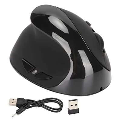 Afbeelding van Linkshandige Muis, Draadloze 2.4G USB Ergonomische Verticale Linkerhandmuis Oplaadbare Muis met 3 Niveaus DPI voor Windows 2000, XP, Vista, CE, Win 7, Win10, Linux, Android(zwart)