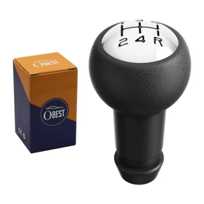 Afbeelding van OBEST Versnellingspook versnellingshendel, 5 versnellingen vervangbaar​ Auto versnellingskop voor 306 406 207 307 309 106 205 206 Citroen C1 C2 C3 C4(zwart &amp; zilver)