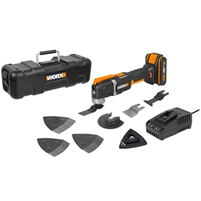 Afbeelding van Worx WX696 Sonicrafter multifunctioneel gereedschap, 20 V, 2,0 Ah, 1 Bat