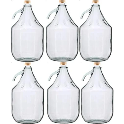 Afbeelding van Unbekannt 6 stuks 5 l fermentatieballonnen met schroefsluiting fles glazen ballon wijnballon
