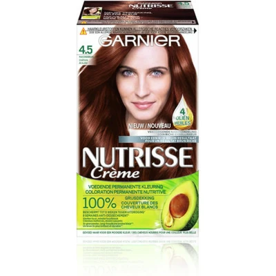 Afbeelding van 3x Garnier Nutrisse Ultra Crème Permanente Haarkleuring 4.5 Mahoniebruin