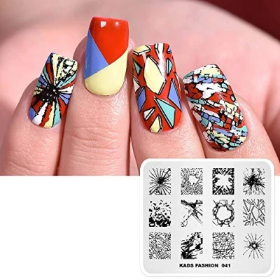 Afbeelding van KADS Bloem Mode Nail Stempelen Plaat Sjabloon Afbeelding Ontwerp Platen voor Art Decoratie en DIY (FA041)