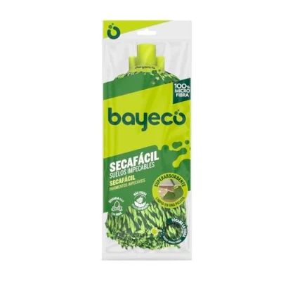 Afbeelding van Bayeco Droge mop van 100% microvezel, uitstekend absorptievermogen en reiniging, licht, ook nat, sterker duurzamer, groen, 1 stuk