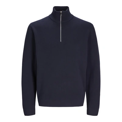 Afbeelding van Jack &amp; Jones Trui Jprblamilano Stitch Knit Half Zip S 12259664 Night Sky Mannen Maat L