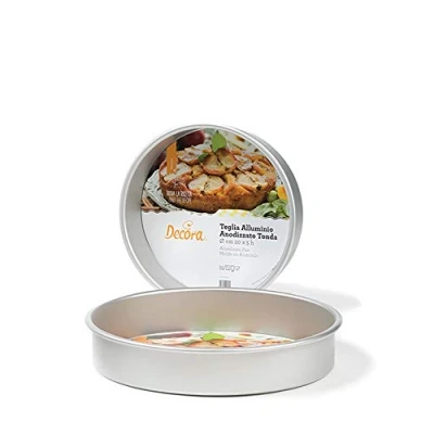 Afbeelding van Decora Ronde Professionele Geanodiseerde Aluminium Pan, Zilver, 21,5 x 5,5 cm