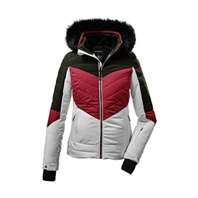 Afbeelding van killtec dames Gewatteerde jas/ski jas met afritsbare capuchon en sneeuwvanger KSW 250 WMN SKI QLTD JCKT, dark olive, 36, 37577 000