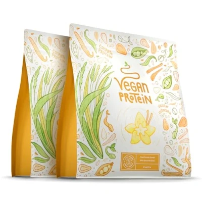 Afbeelding van Alpha Foods Vegan Proteine poeder Eiwitpoeder als maaltijd of ontbijtshake, Plantaardige Shake, 600 gram voor 20 shakes, met Vanille smaak (nieuw recept)