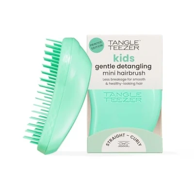 Afbeelding van Tangle Teezer De originele mini ontwarrende haarborstel Palmmaat Perfect voor kinderen en reizen Ideaal nat droog haar Vermindert vliegjes Tropicana Green