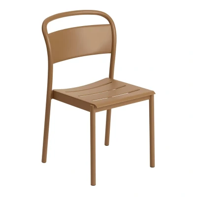 Afbeelding van Muuto Linear steel side chair stoel Burnt orange
