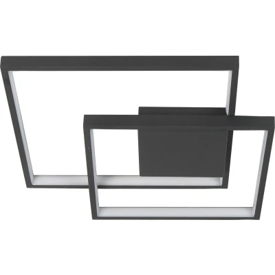 Afbeelding van Highlight plafondlamp Piazza 1 lichts 42 x6 cm zwart