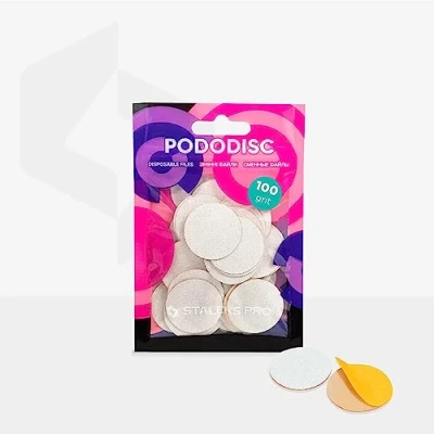 Afbeelding van STALEKS PRO Pododisco PODODISC L EXPERT 25 mm schuurschijven voor nagelfrees, speciaal pedicure (korrel #100)