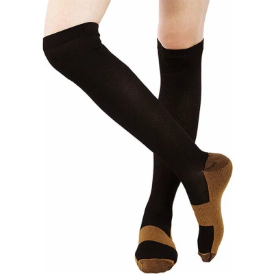 Afbeelding van Attrezzo Compressiesokken Koper geweven Duo pack 2 stuks