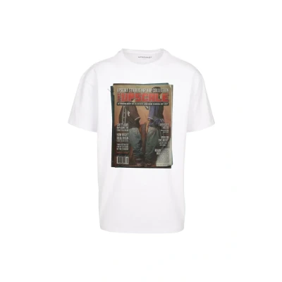 Afbeelding van Upscale by Mister Tee Magazine Tshirt print, Maat: XXL, White