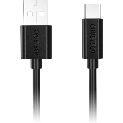 Afbeelding van Choetech USB naar C laad en datakabel 3A 1M zwart