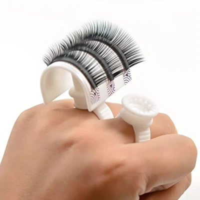 Afbeelding van XXL Lashes Bridge Ring for Eyelashes, Eyelash Holder U with Glue Cup Extension, Shape Ring, Palette