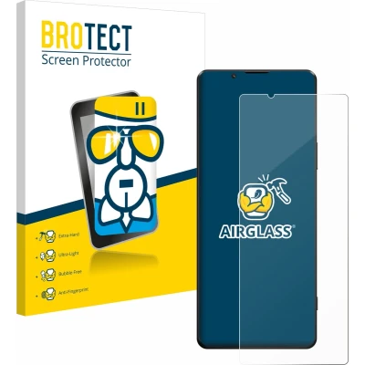 Afbeelding van BROTECT AirGlass kogelwerende glasfolie (1 Stuk, Sony Xperia 1 III), Smartphone beschermfolie, Transparant