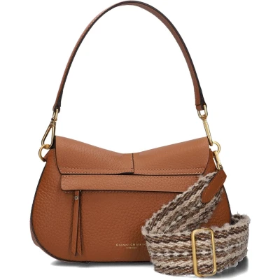 Afbeelding van Gianni Chiarini Helena Round 11088 Schoudertassen Dames Cognac Maat ONESIZE