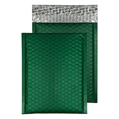 Afbeelding van Purely Packaging luchtkussenenenveloppen zelfklevende metallic 100 stuks 250 x 180 mm Britse racesport groen