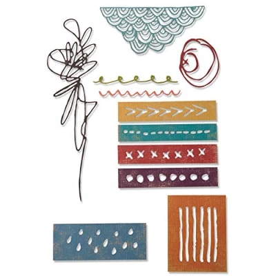 Afbeelding van Sizzix Thinlits Die Set 11 Pack 664436, Media Marks door Tim Holtz, Papier, Multicolor, One Size
