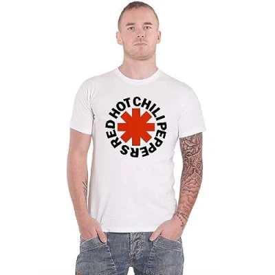Afbeelding van Red Hot Chili Peppers Asterisk Heren T shirt M Wit