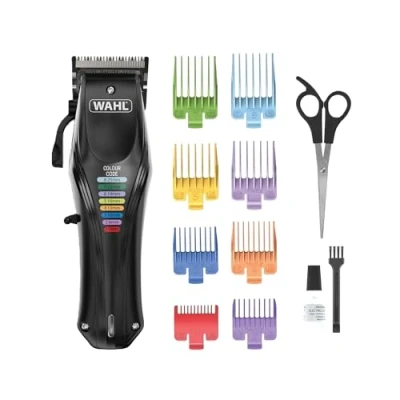Afbeelding van WAHL Colour Pro, Oplaadbare Tondeuse voor Gezelschapsdieren, met Gecodeerde Kammen, Volledige Vachtverzorging Honden, Geluidsarm, Snoerloze/Draadloze Tondeuse, Zwart