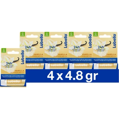 Afbeelding van 4x Labello Lippenbalsem Vanilla Buttercream 4.8 gr