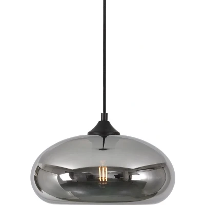 Afbeelding van Artdelight Hanglamp Paradise Ø 28 cm rook glas zwart