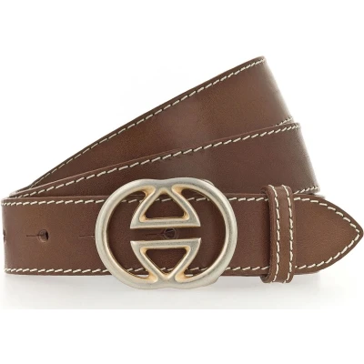 Afbeelding van Vanzetti Leren Riem Leather Buckel Belt W95 Baileys Bruine