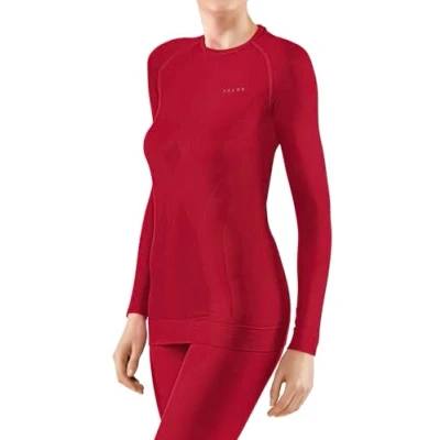 Afbeelding van FALKE Dames Baselayer Shirt Maximum Warm Ronde Hals W L/S SH Functioneel materiaal Sneldrogend 1 stuk, Roze (Red 8644), S