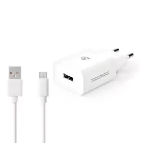 Afbeelding van Wandlader 2,1 A losse kabel Micro USB wit Nedis