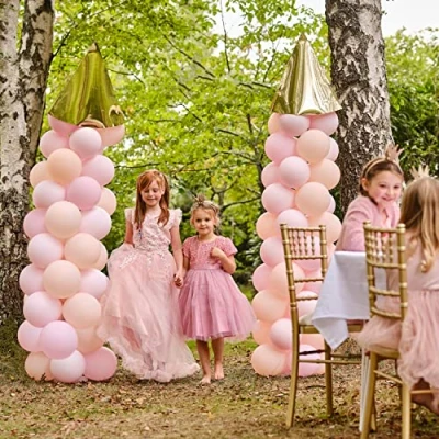 Afbeelding van PartyDeco SB14P 232 008 6, Speelgoed ballon, Latex, Blauw, Goud, Wit, Themafeest, Ovaal, 30 cm