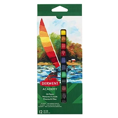 Afbeelding van Olieverf Derwent Academy blister à 12 tubes 12ml assorti