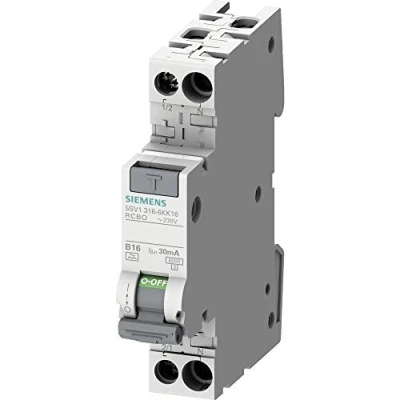 Afbeelding van Siemens rcbo compact 195v 6a 1ka 50hz 2 polen ip20 5sv1316 7kk06