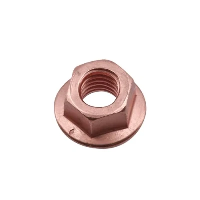 Afbeelding van Connect 30740 Koper geflitste Moer Flens &amp; Zelfborgende M10 x 1.5 15mm Hex 5st, Bruin