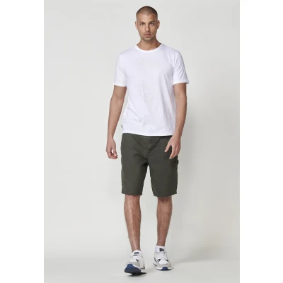 Afbeelding van Koroshi Shortsleeved Tshirt print, Heren, Maat: XL, Blanco white