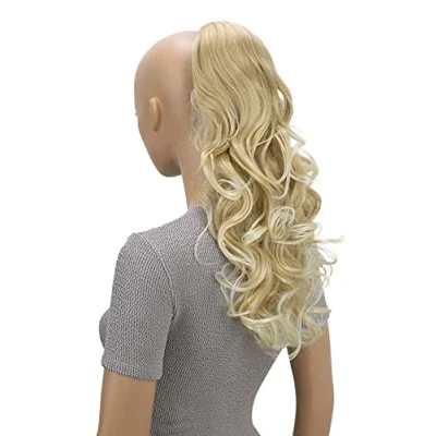 Afbeelding van CAISHA 45cm Haarstukje Vlecht Paardenstaart Haarextensies Volumineus Golvend Blond Mix PH10