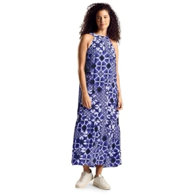 Afbeelding van Street One MIT Print Maxijurk, Dames, Maat: 34, Blau