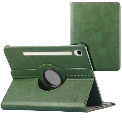 Afbeelding van Samsung Galaxy Tab S9 Plus Hoes: iMoshion 360 Draaibare Bookcase Groen Kunstleder Tablet Hoezen