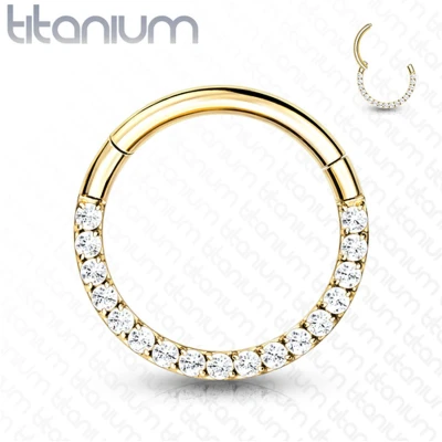 Afbeelding van High Quality titanium clicker CNC front 1.2x10mm gold plated