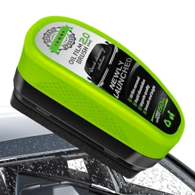 Afbeelding van Einesin upgrade 150 ml Automotive oliefilm reinigingsborstel, herbruikbare glazen coating voor voorruit, voorkomt regen en mist reiniging borstel, groen