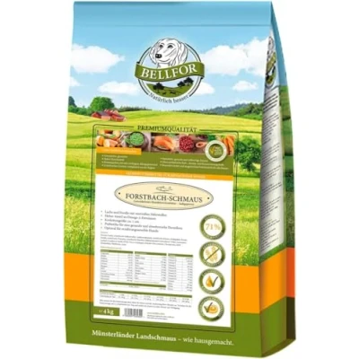 Afbeelding van Bellfor Forstbach Schmaus Koudgeperst droogvoer met zalm en forel Graanvrij Rijk aan natuurlijke vitaminen, mineralen (sporenelementen) antioxidanten 4 kg